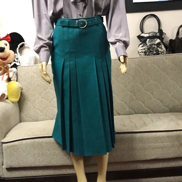 🌺 VINTAGE CELAIN PARIS SKIRT SIZE 44 - Picture 4 of 11